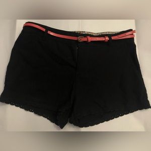 Used blue shorts with lace